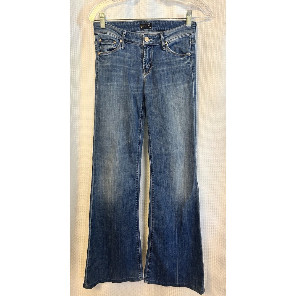 Mother The Wilder Medium Kitty Jeans Womens Size 25 Blue Low Rise Flare